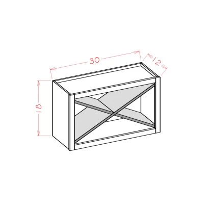 US Cabinets-Highland-Shaker-Dove-WALL-X-WINE-RACK-KIT