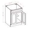US Cabinets-Highland-Shaker-Dove-DOUBLE-DOOR-SINGLE-DRAWER-FRONT-VANITY-SINK-BASES