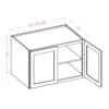 US Cabinets-Highland-Shaker-Dove-24"-HIGH-WALL-REFRIGERATOR-CABINETS