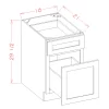 US Cabinets-Highland-Torrance-White-DRAWER-FILE-BASE