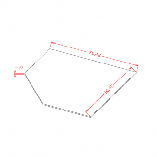US Cabinets-Highland-Torrance-White-DIAGONAL-CORNER-SINK-BASE-FLOOR