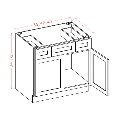 US Cabinets-Highland-Torrance-White-VANITY-COMBO-BASES