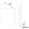 Blue Valley-Shaker-Midnight Blue-27 inch Diagonal Corner Wall Cabinet