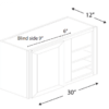 Blue Valley-Shaker-Espresso-Blind Corner Wall Cabinet